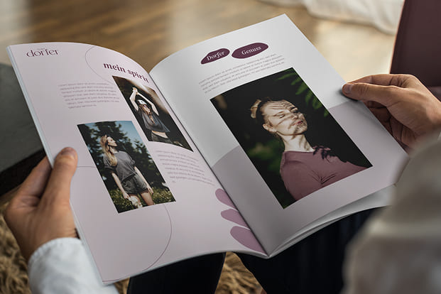 Mockup von Magazin